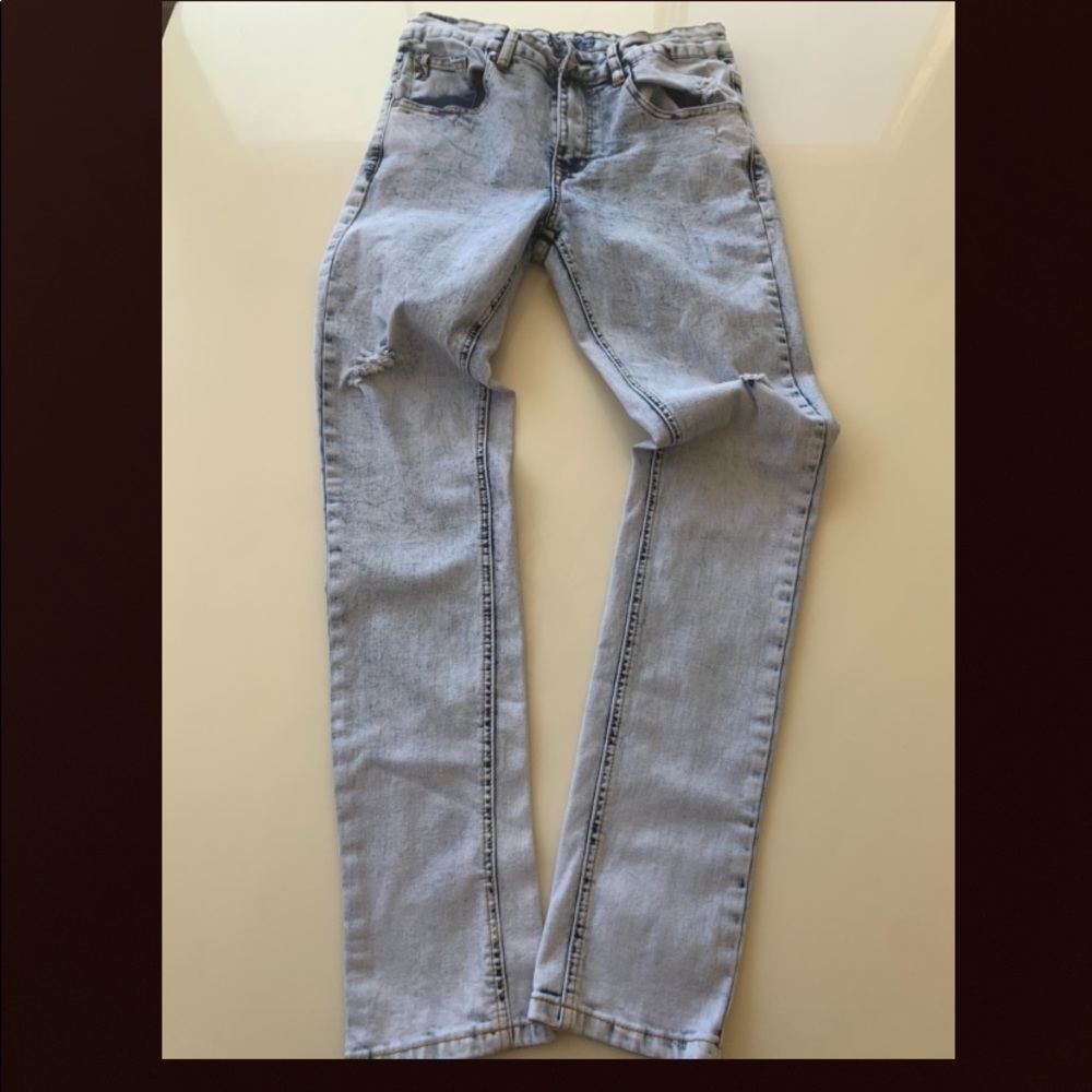 Stonewash blue jeans skinny fit